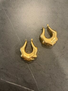 J Crew Gold Statement Earrings